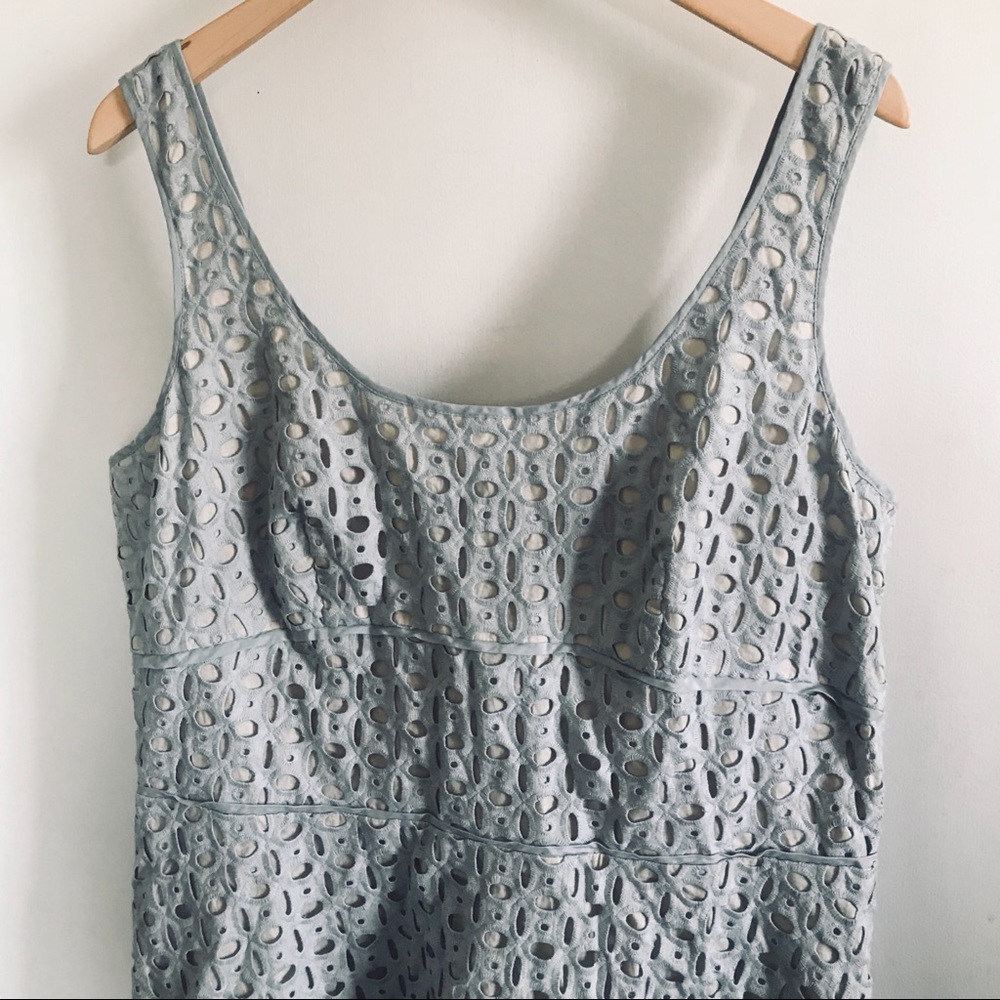 ✨NWT✨ LOFT Blue Eyelet Summer Sleeveless Dress